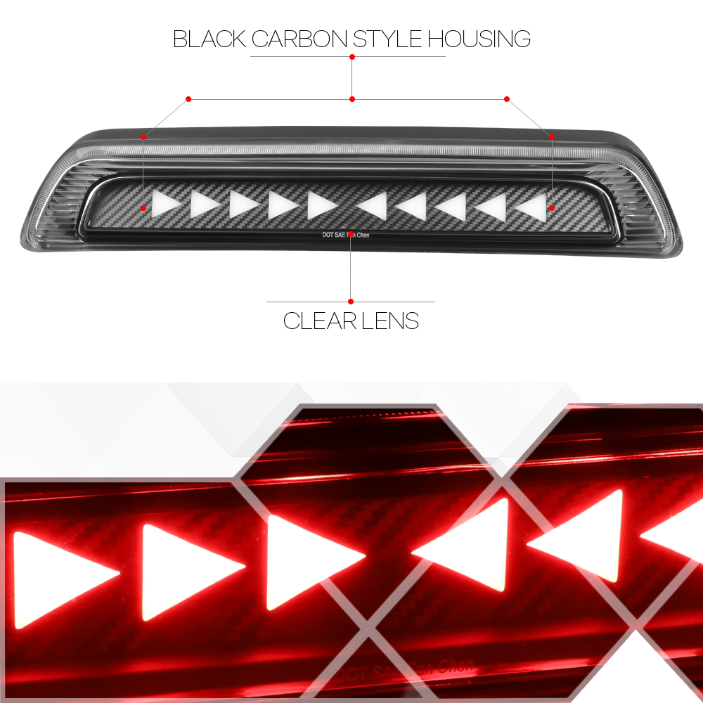 Fits 20072018 Toyota Tundra [CHASING TRIANGLE] Carbon LED Third 3rd